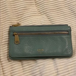Fossil teal wallet